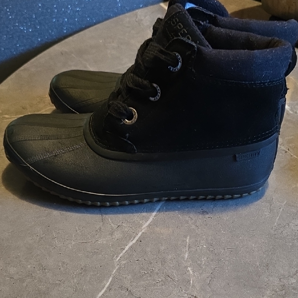 Sperry Black Lace-Up Boots